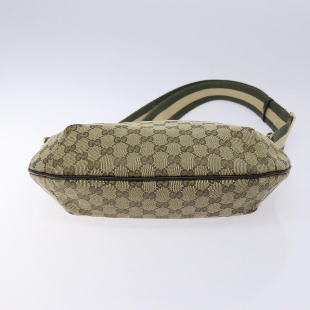 Authentic GUCCI GG Canvas Shoulder Bag Beige Gold 181092 - Picture 12 of 16
